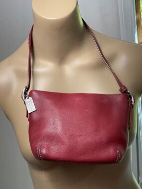 Coach Red Leather Crossbody Mini Bag